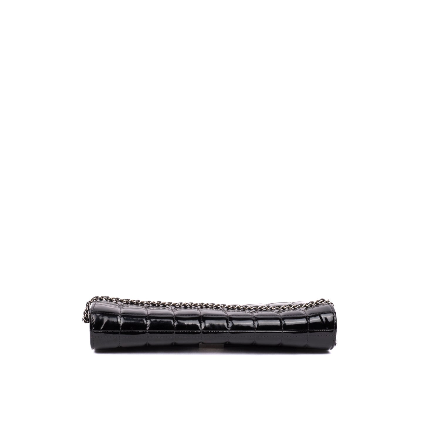 Chanel Black Patent Leather Chocolate Bar Shoulder Bag