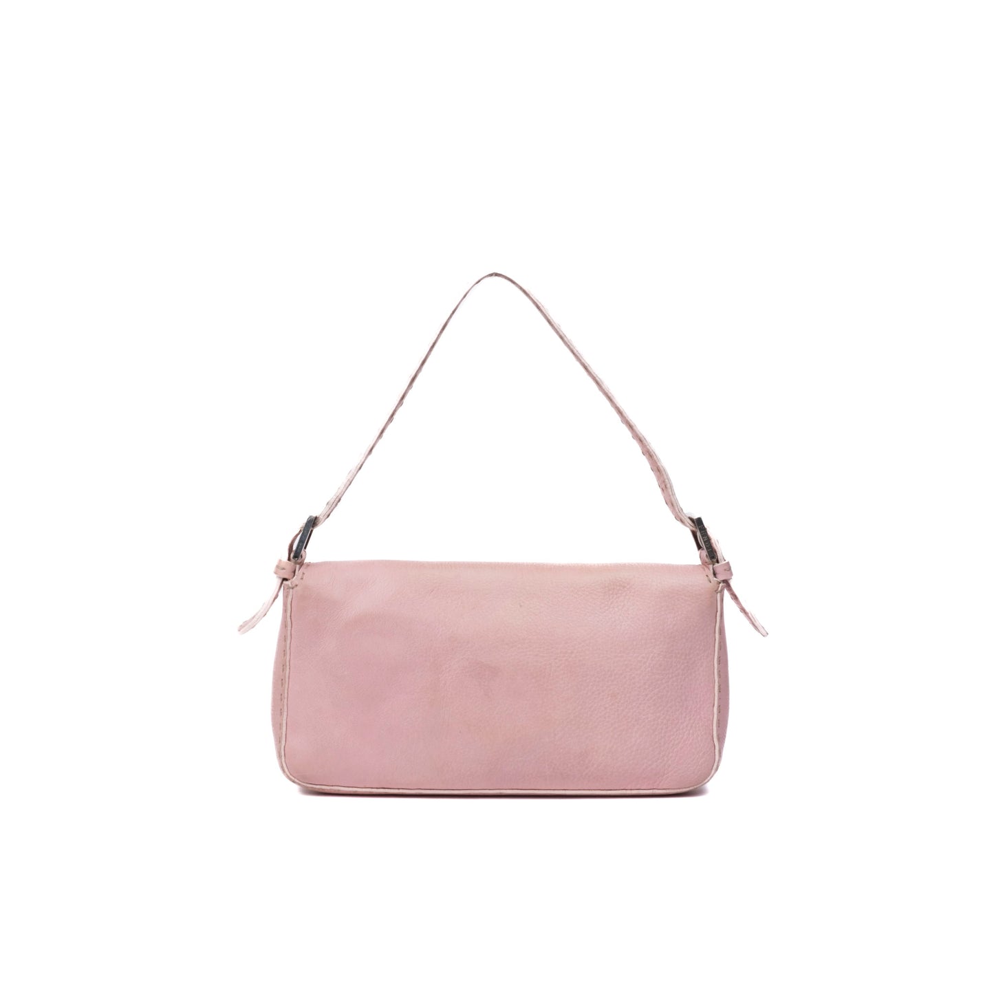 Fendi Pink Leather Selleria Baguette Bag