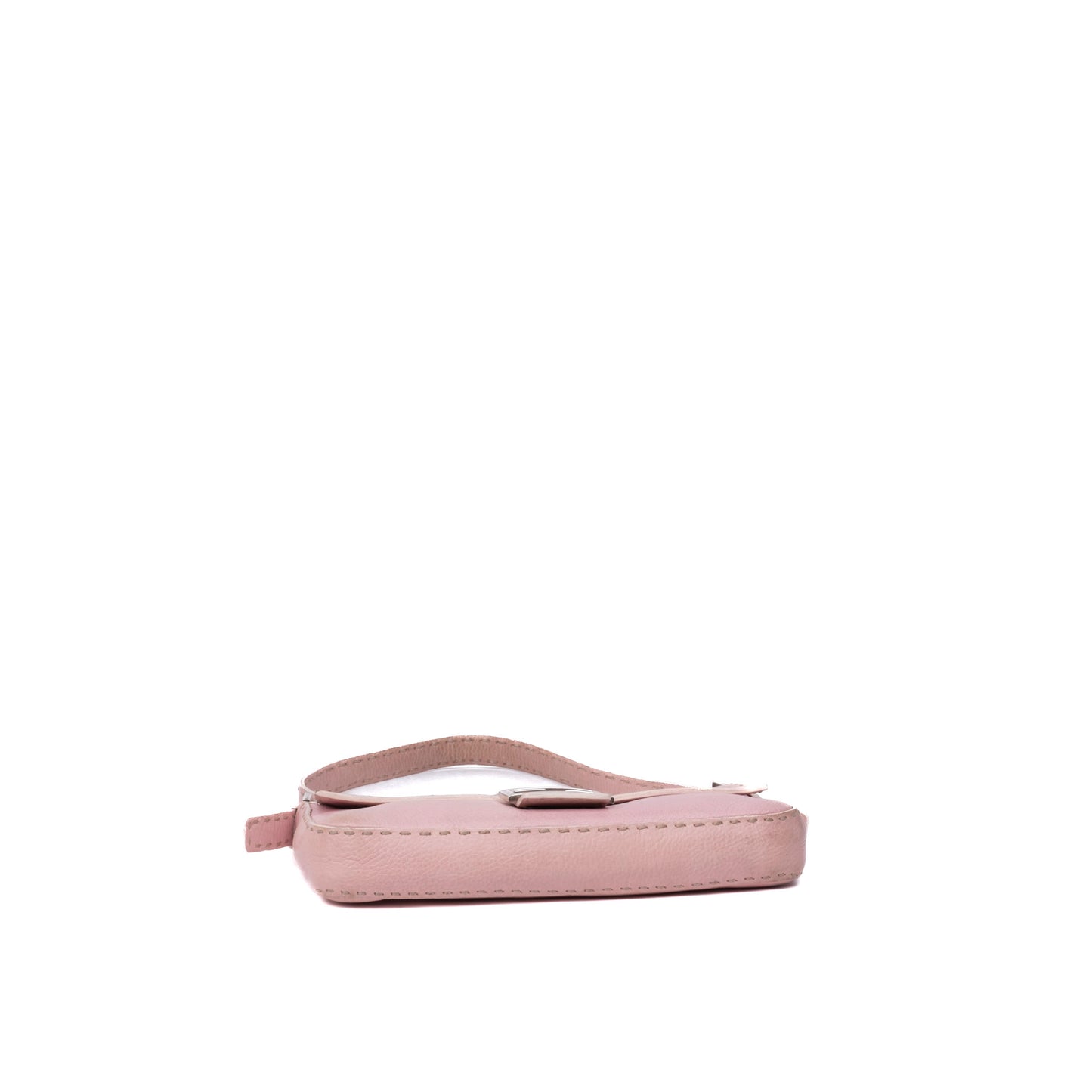 Fendi Pink Leather Selleria Baguette Bag