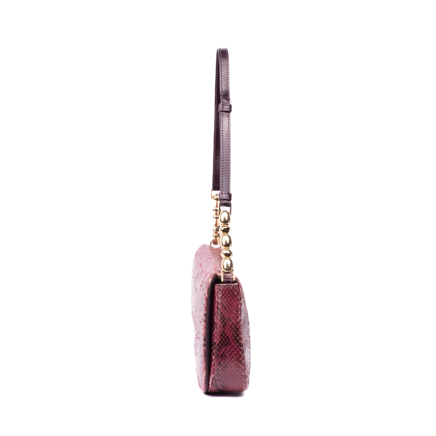 Christian Dior Pink Python Leather Malice Shoulder Bag