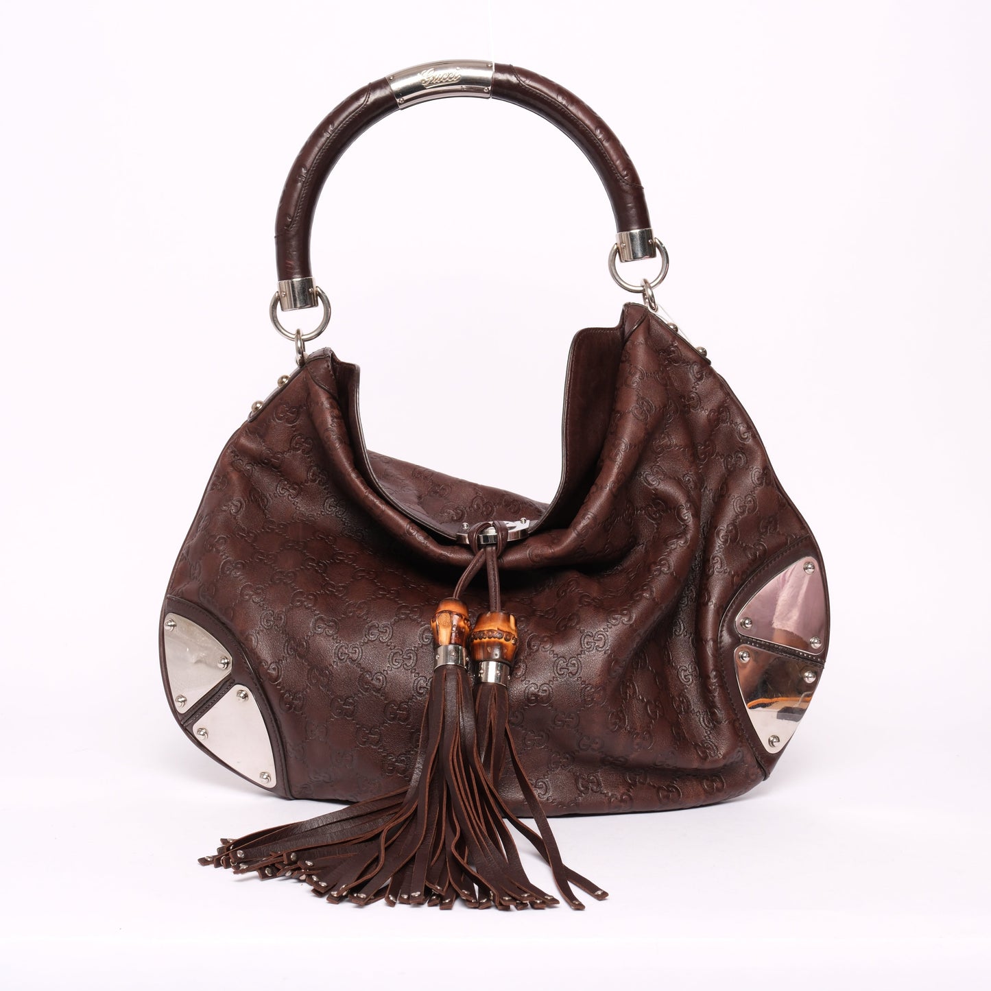 Gucci Brown Leather Babouska Indy Shoulder Bag