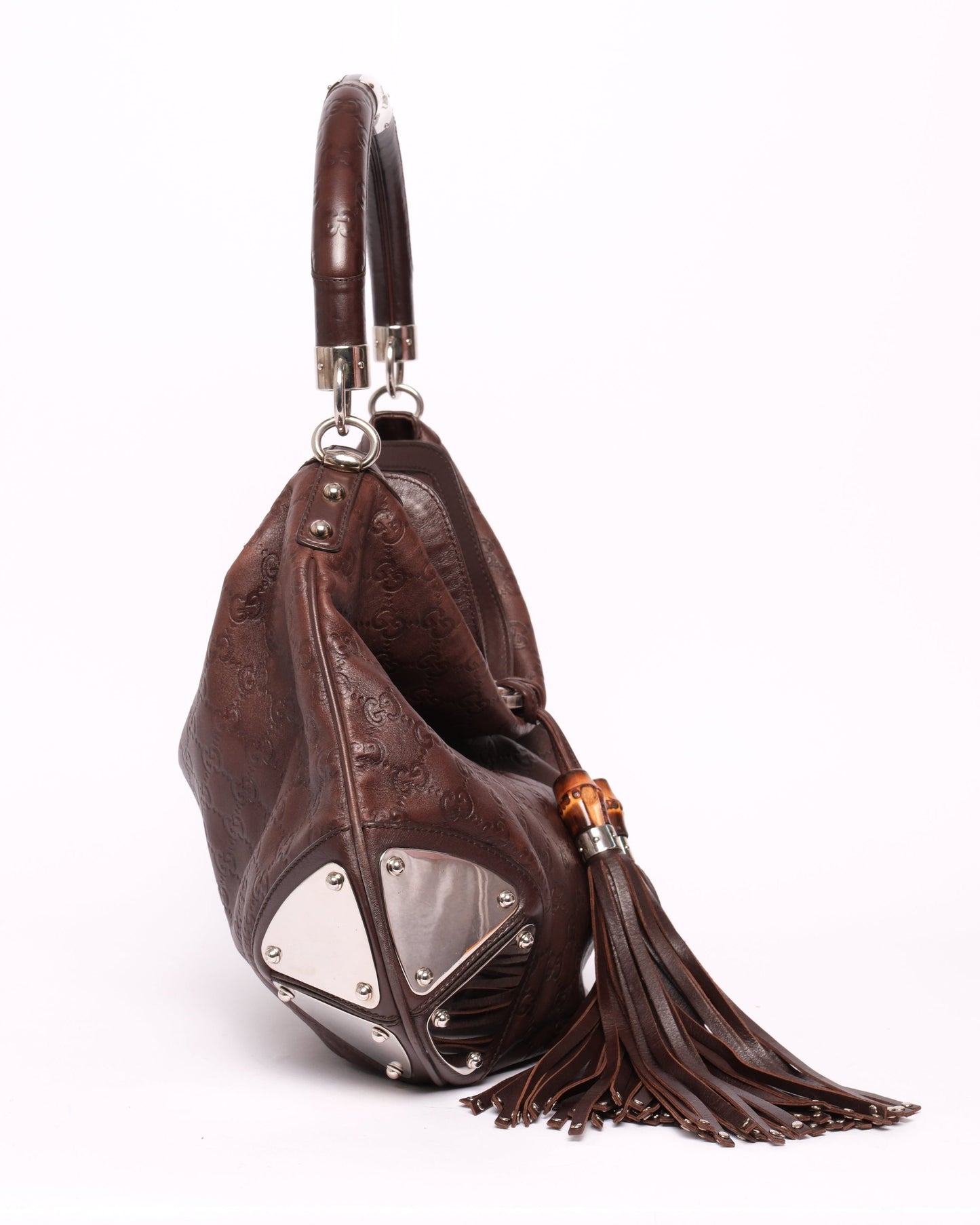 Gucci Brown Leather Babouska Indy Shoulder Bag