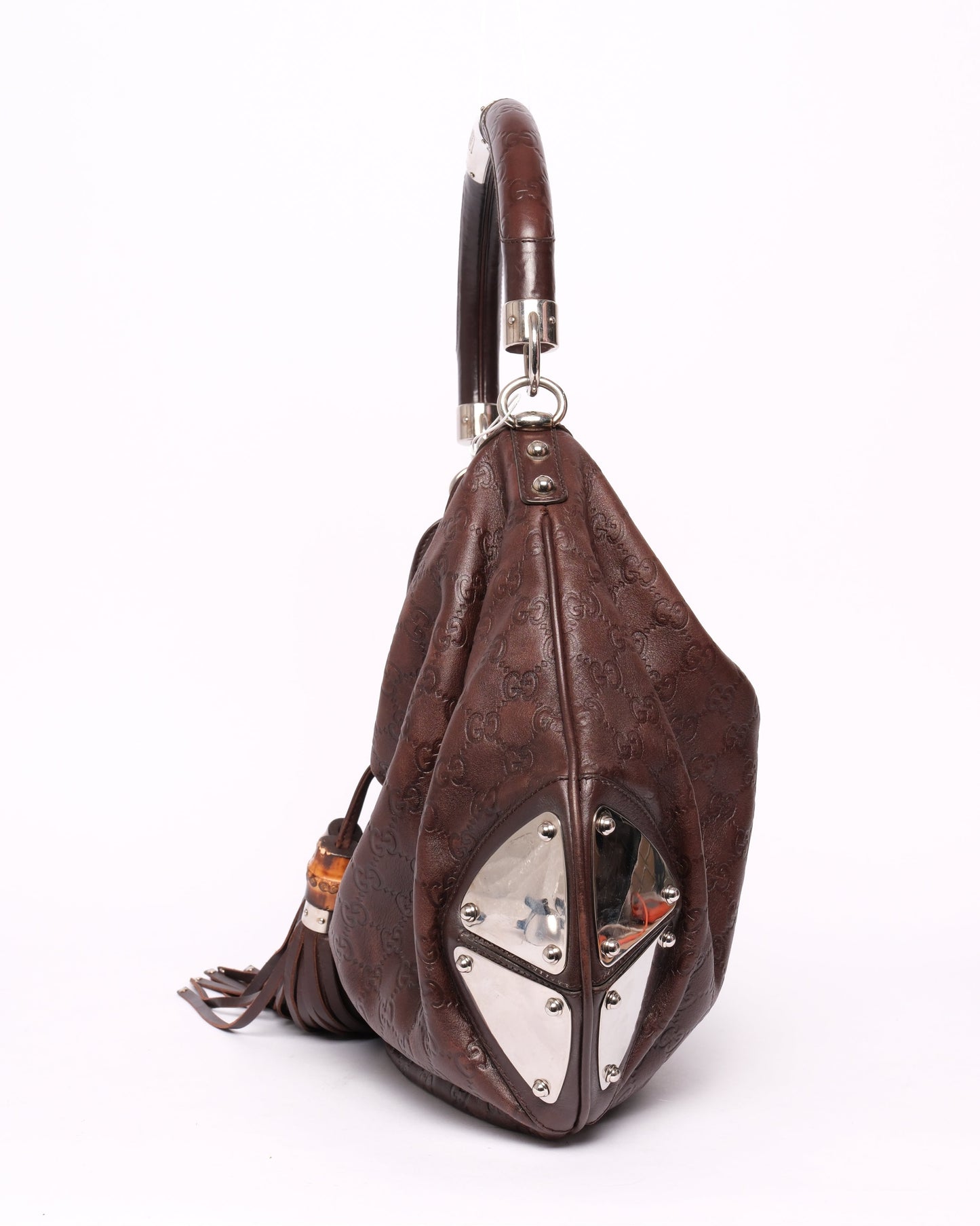 Gucci Brown Leather Babouska Indy Shoulder Bag