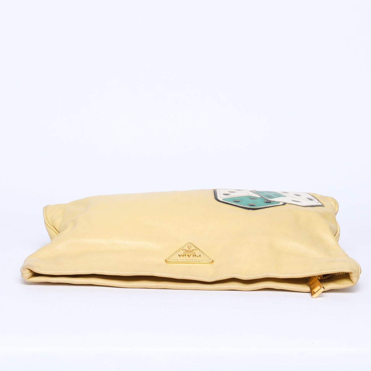 Prada Yellow Nylon Dice Pouch