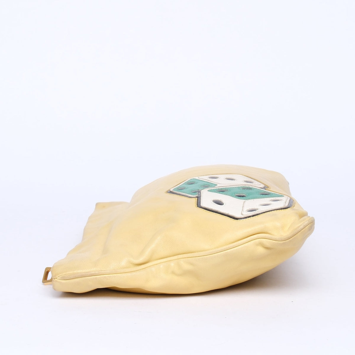 Prada Yellow Nylon Dice Pouch
