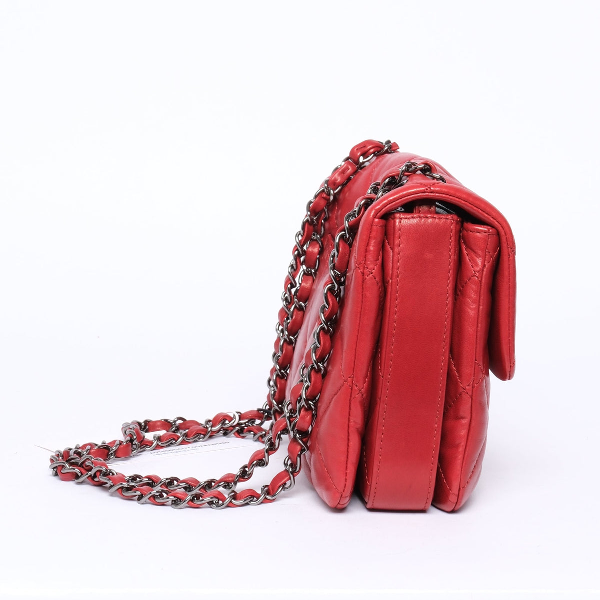 Chanel 2011 Red Lambskin Mini Accordion Flap Bag