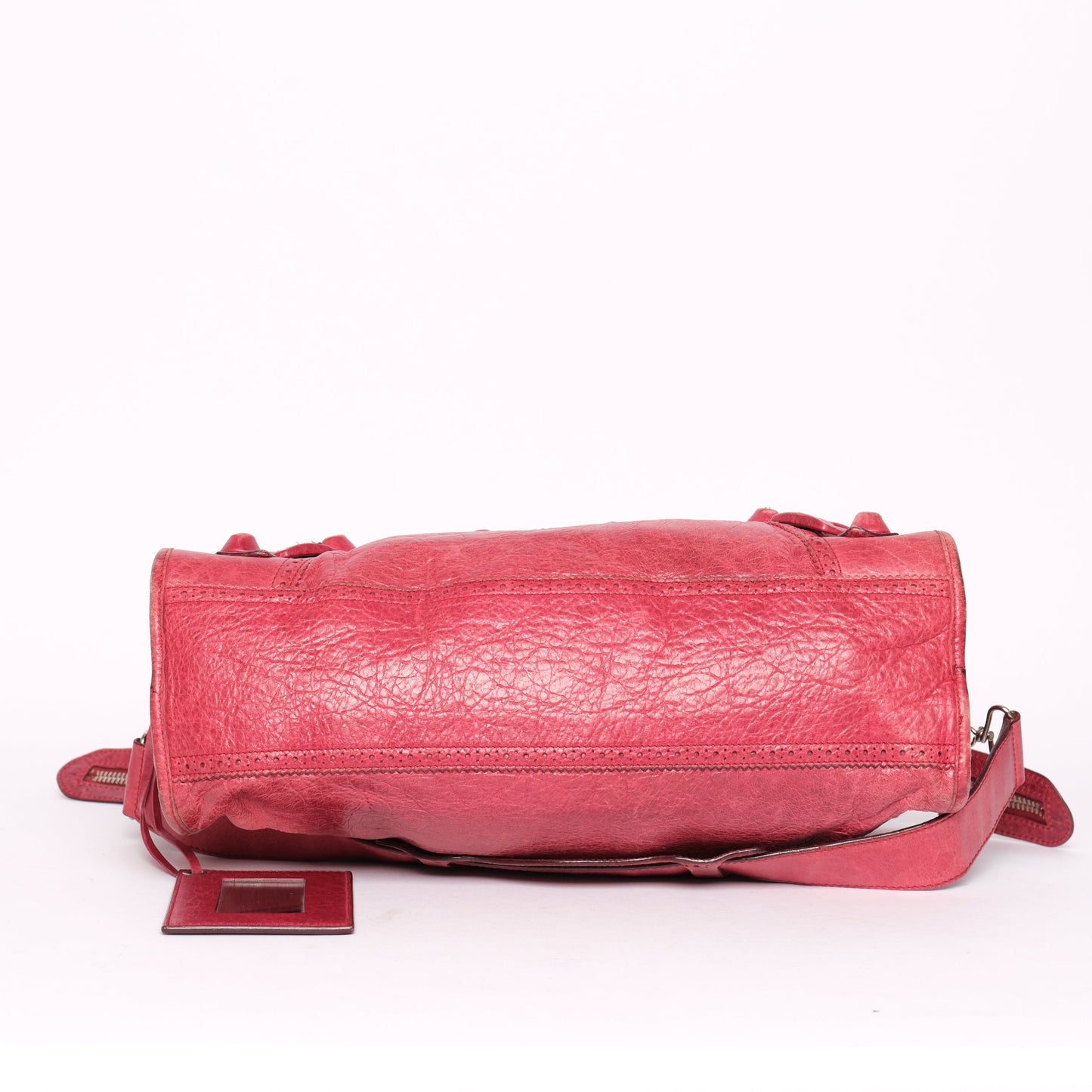 Balenciaga Red Leather Brogues Giant City Bag