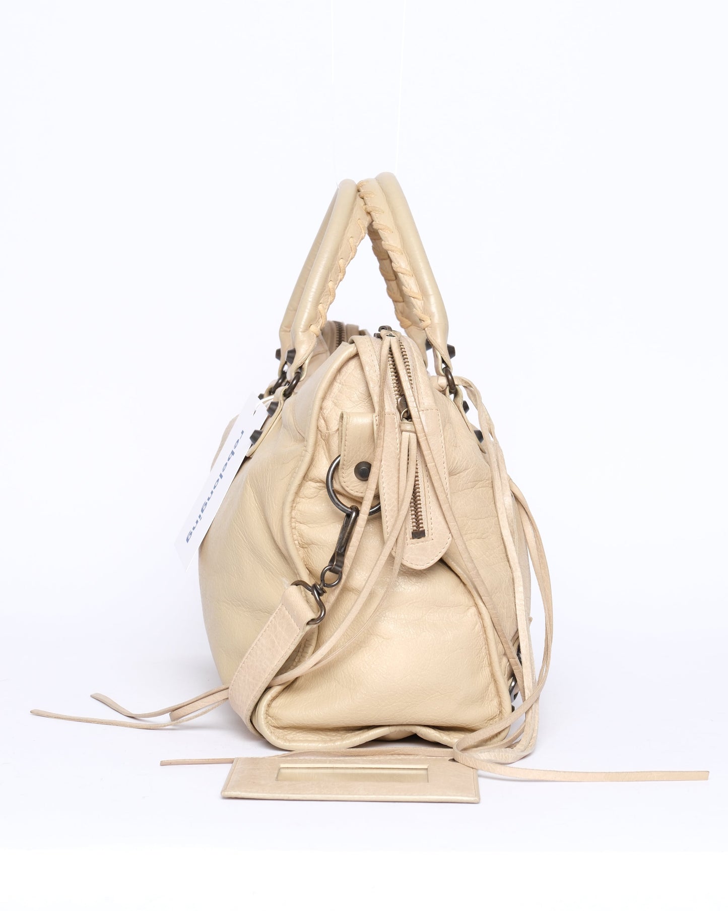 Balenciaga Beige City Bag w/ Bronze Hardware