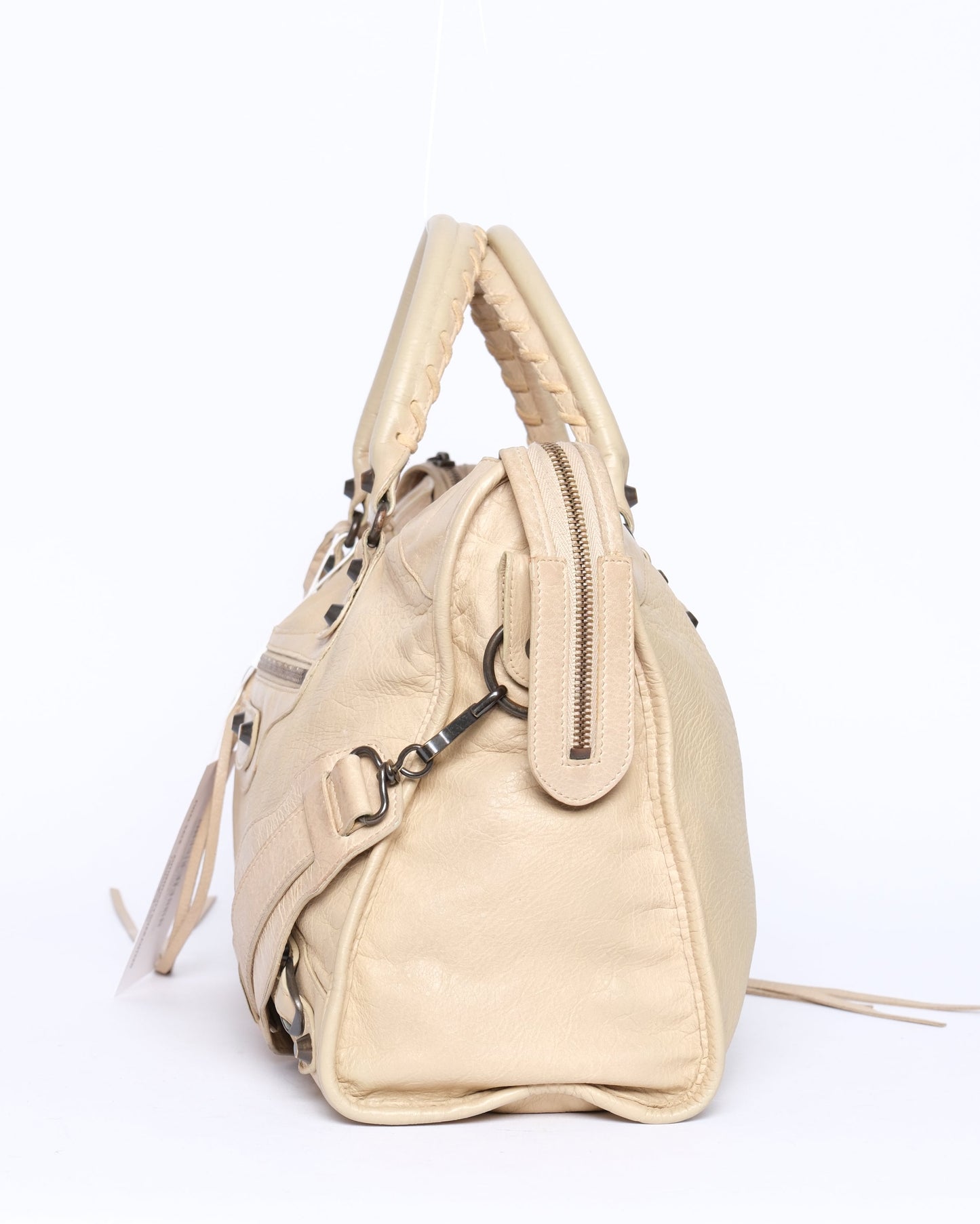 Balenciaga Beige City Bag w/ Bronze Hardware