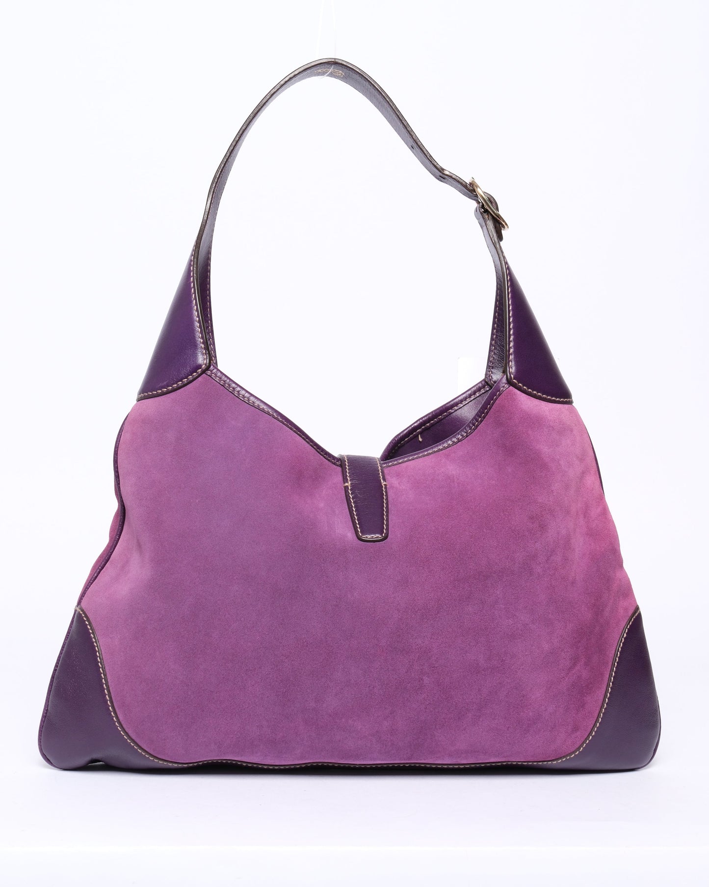 Gucci Purple Suede Studded Jackie Shoulder Bag