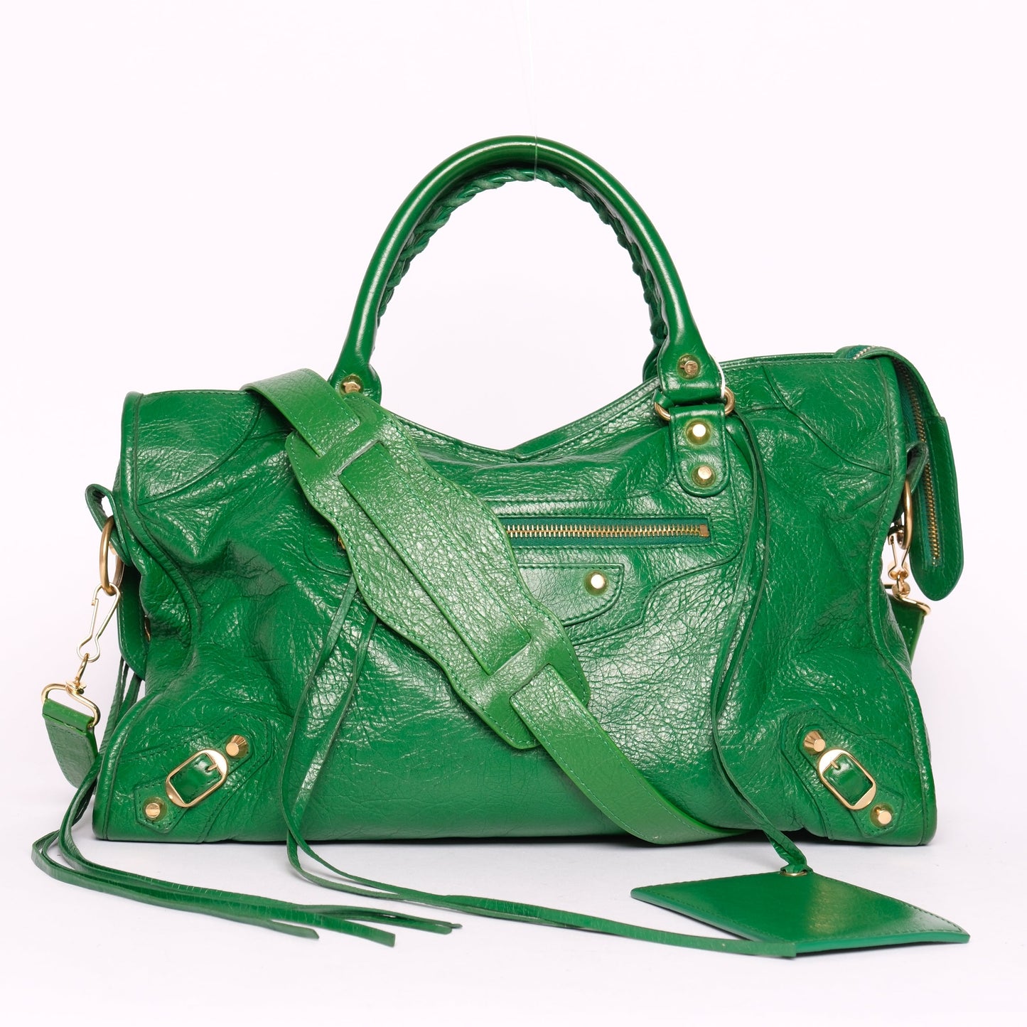 Balenciaga Green City Bag w/ Gold Hardware