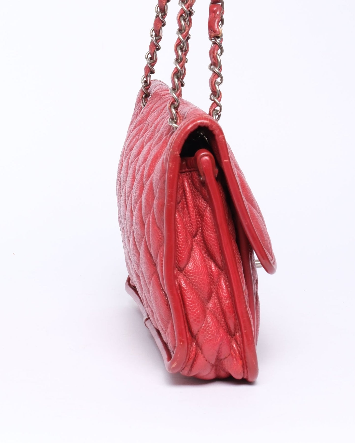 Chanel Red Caviar French Riviera Flap Bag