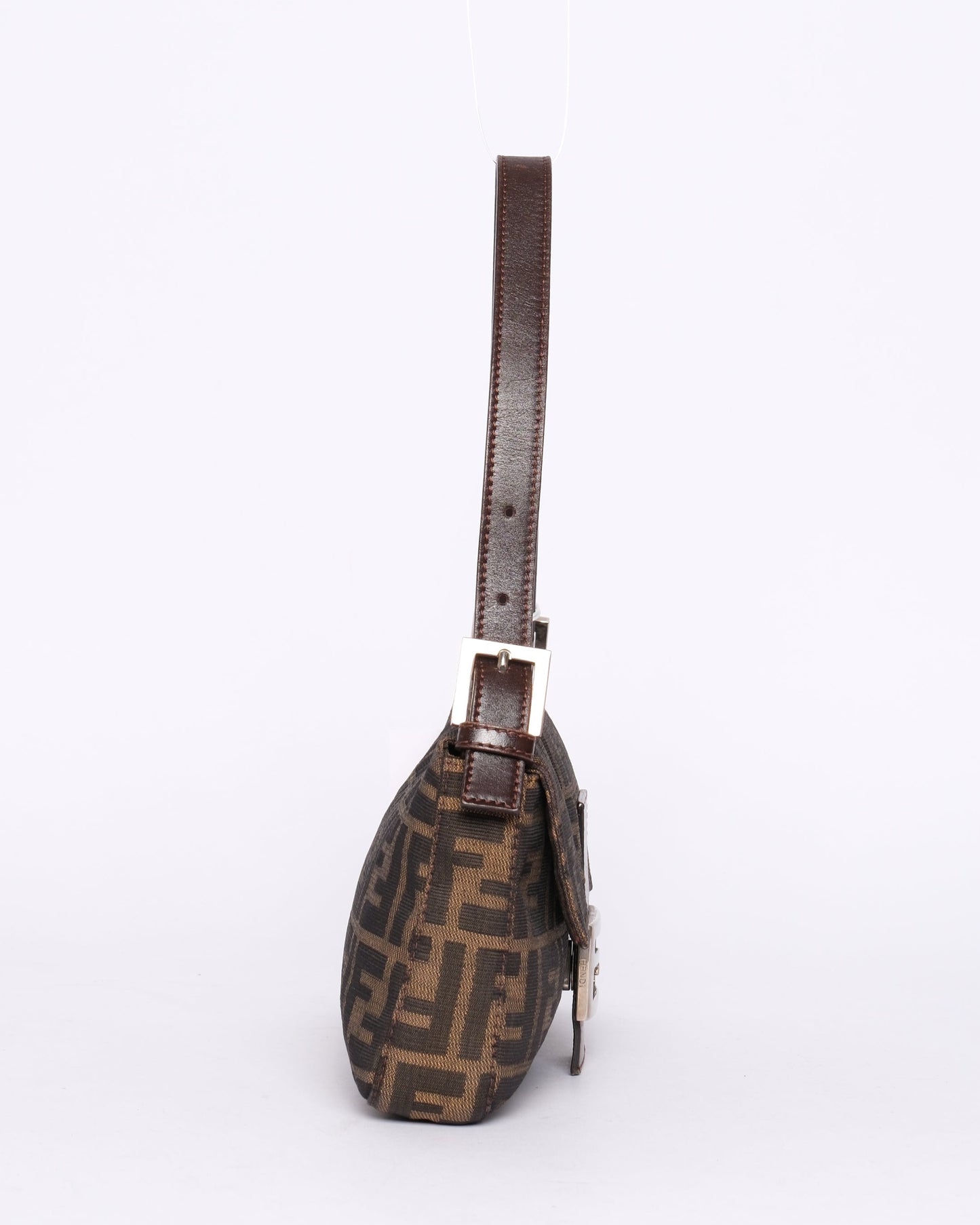 Fendi Zucca Monogram Baguette Shoulder Bag