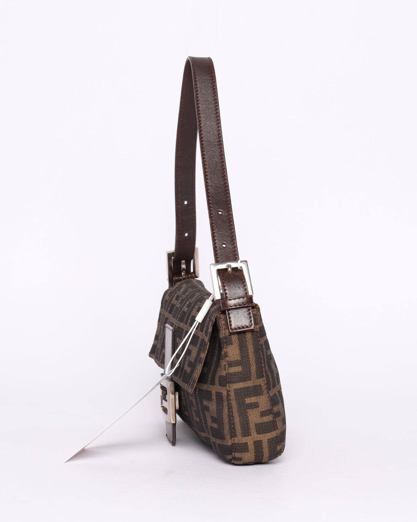 Fendi Zucca Monogram Baguette Shoulder Bag