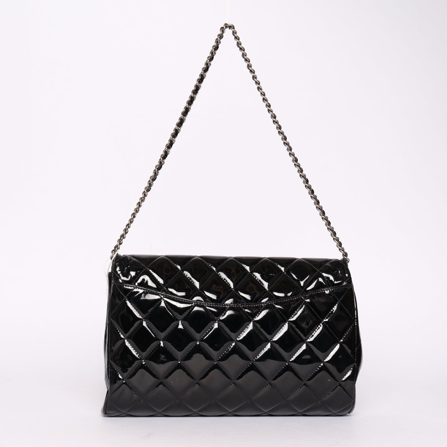 Chanel 2013 Black Patent Leather Shoulder Bag Convertible Clutch