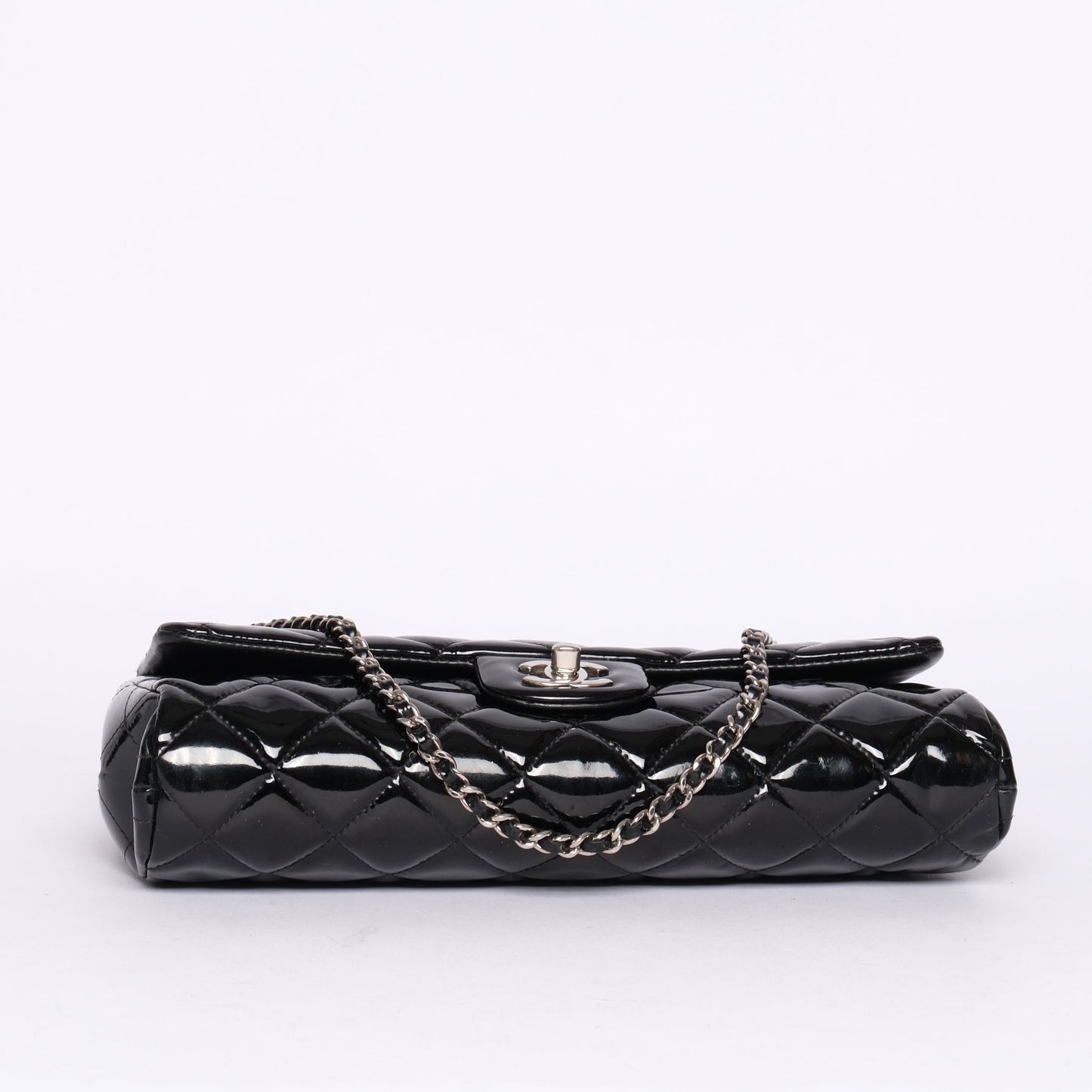 Chanel 2013 Black Patent Leather Shoulder Bag Convertible Clutch