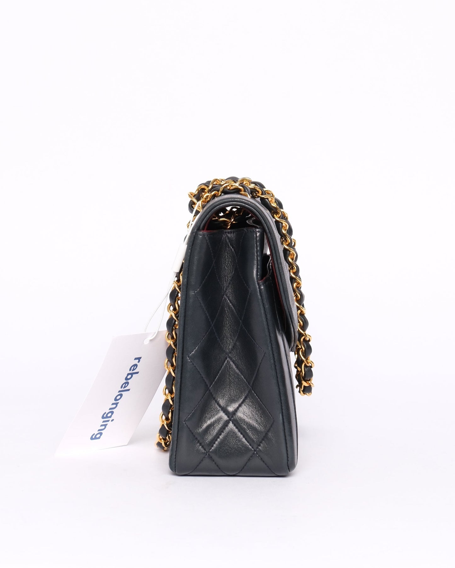 Chanel Black 24KGP Matelassé Lambskin Flap Bag