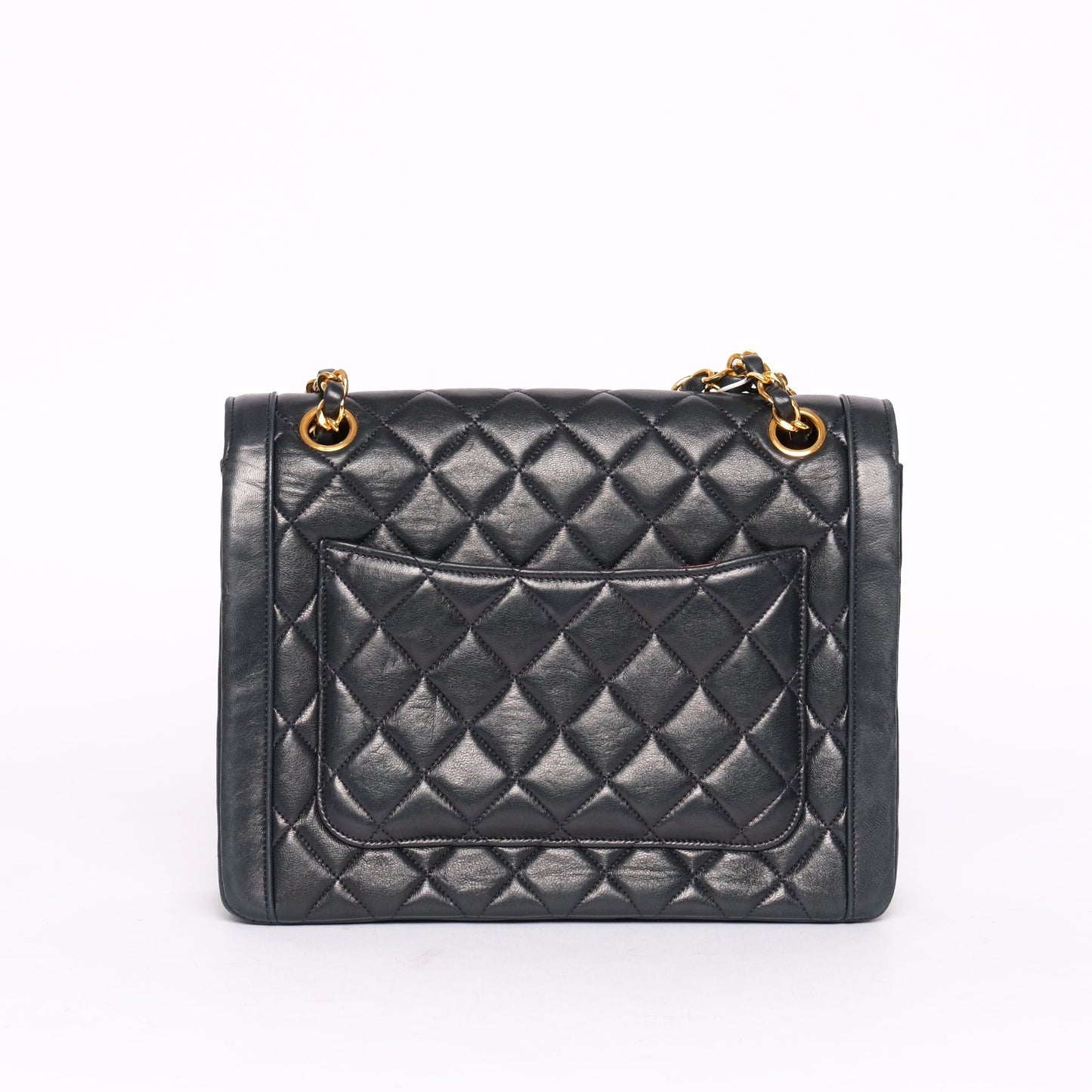 Chanel Black 24KGP Matelassé Lambskin Flap Bag