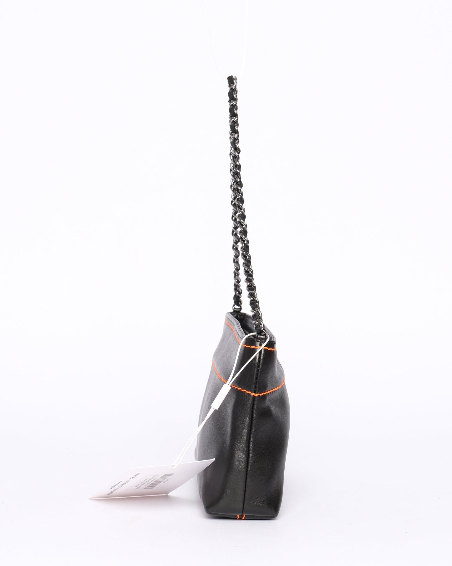 Chanel Black & Orange Lambskin Leather LAX Pochette