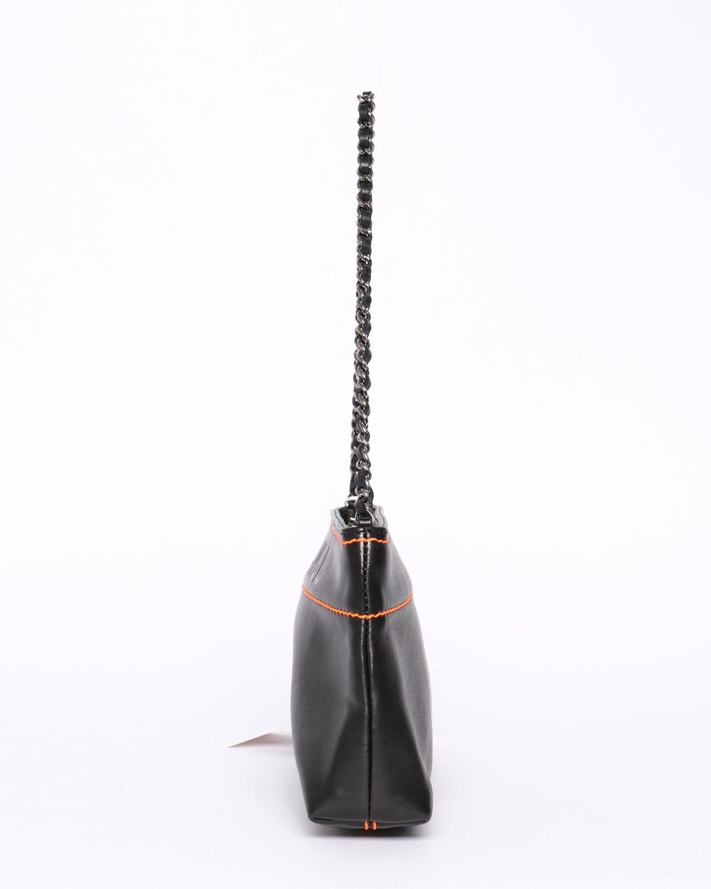 Chanel Black & Orange Lambskin Leather LAX Pochette