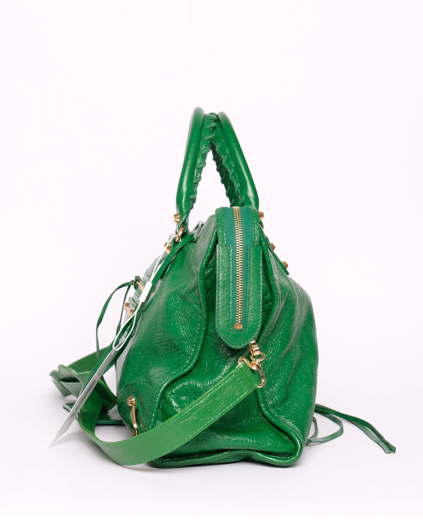 Balenciaga Green City Bag w/ Gold Hardware