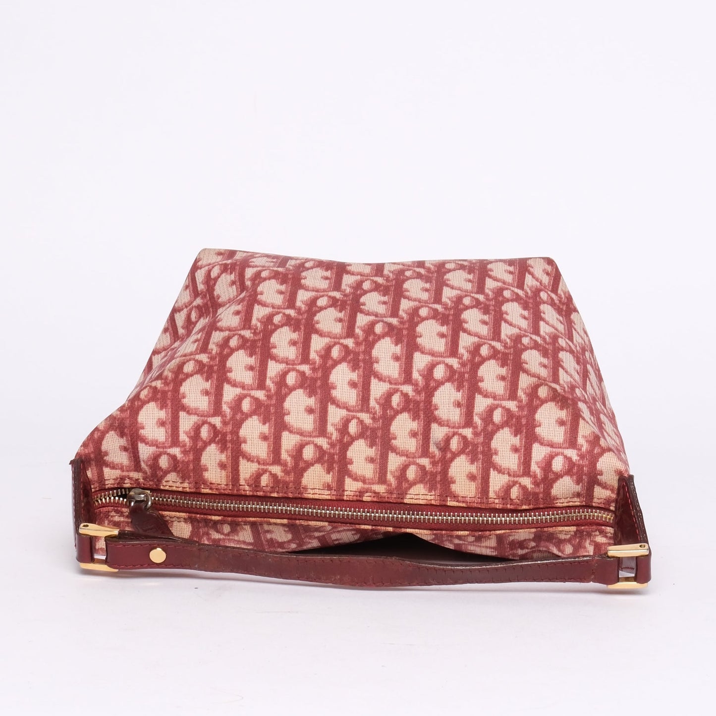 Christian Dior Red Canvas Trotter Monogram Pochette Accessory