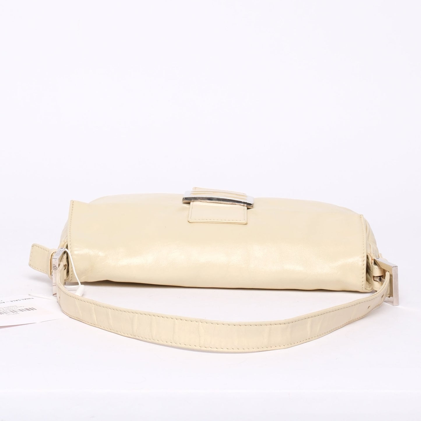 Fendi Butter Yellow Leather Baguette Shoulder Bag