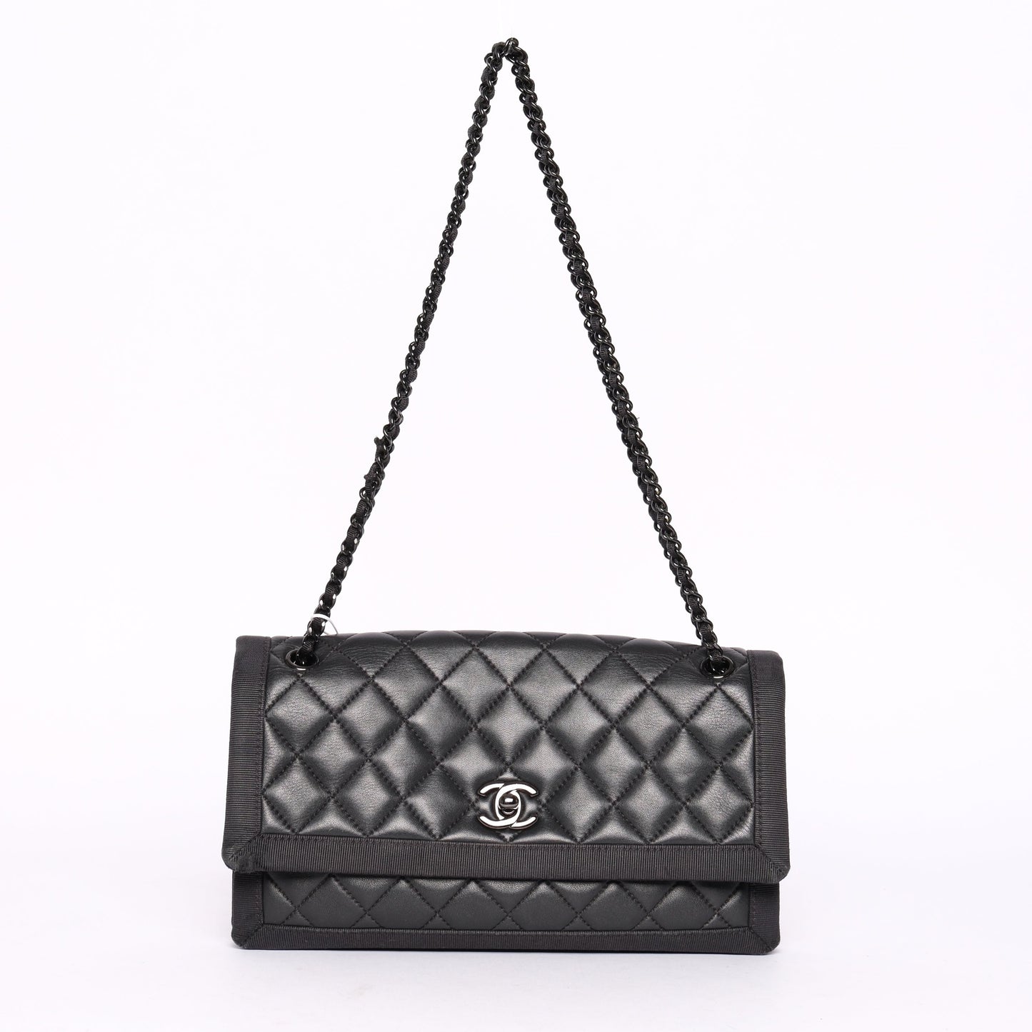 Chanel 2015 So-Black Quilted Lambskin Flap Bag