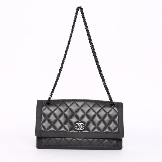 Chanel 2015 So-Black Quilted Lambskin Flap Bag