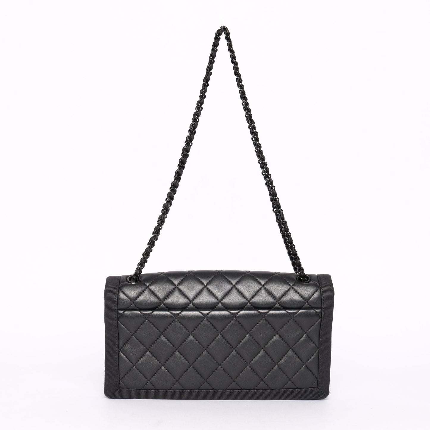 Chanel 2015 So-Black Quilted Lambskin Flap Bag
