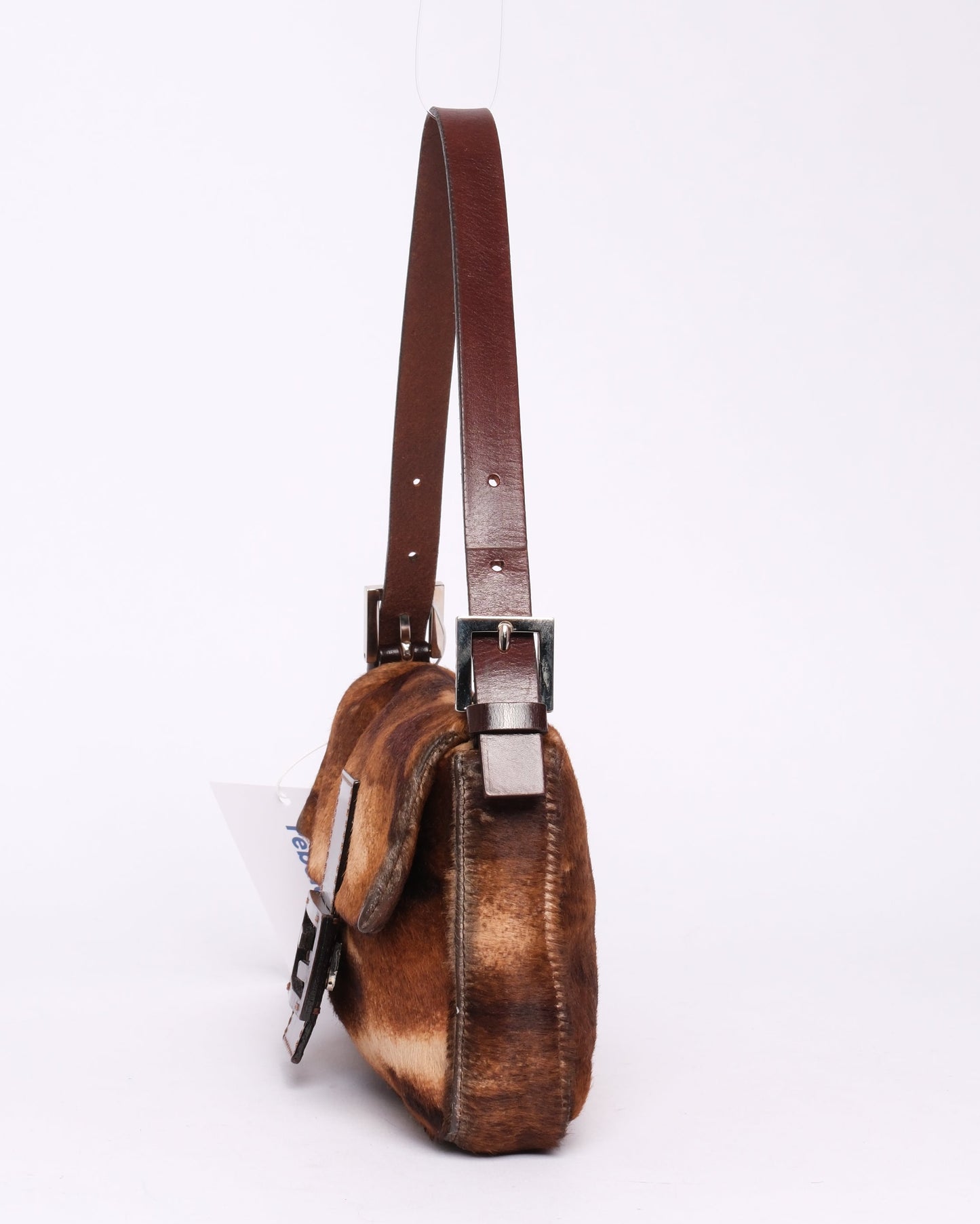 Fendi Brown Ponyhair Baguette Shoulder Bag