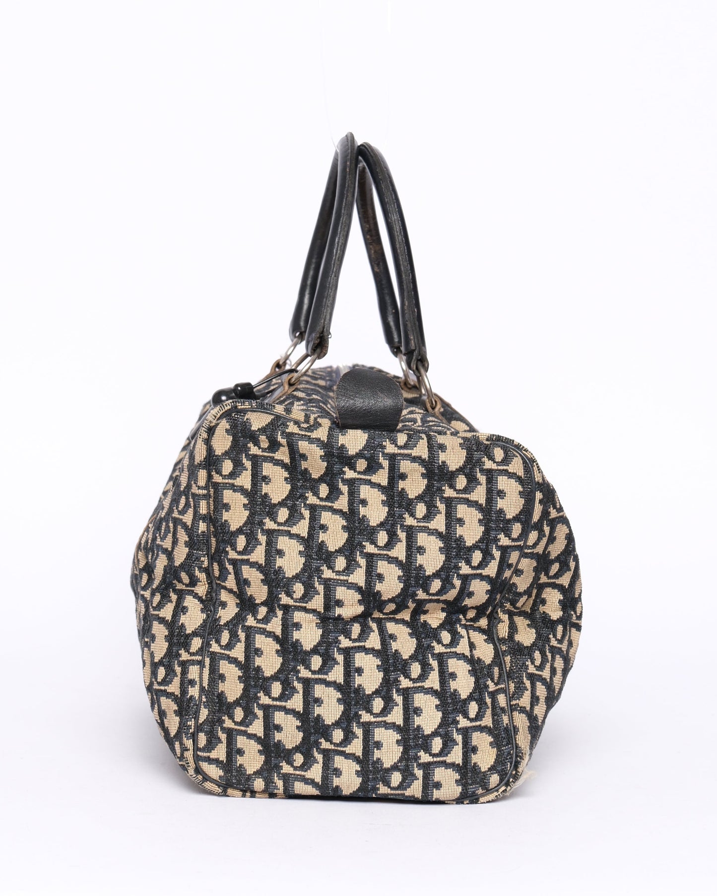 Christian Dior Trotter Monogram Navy Boston Bag