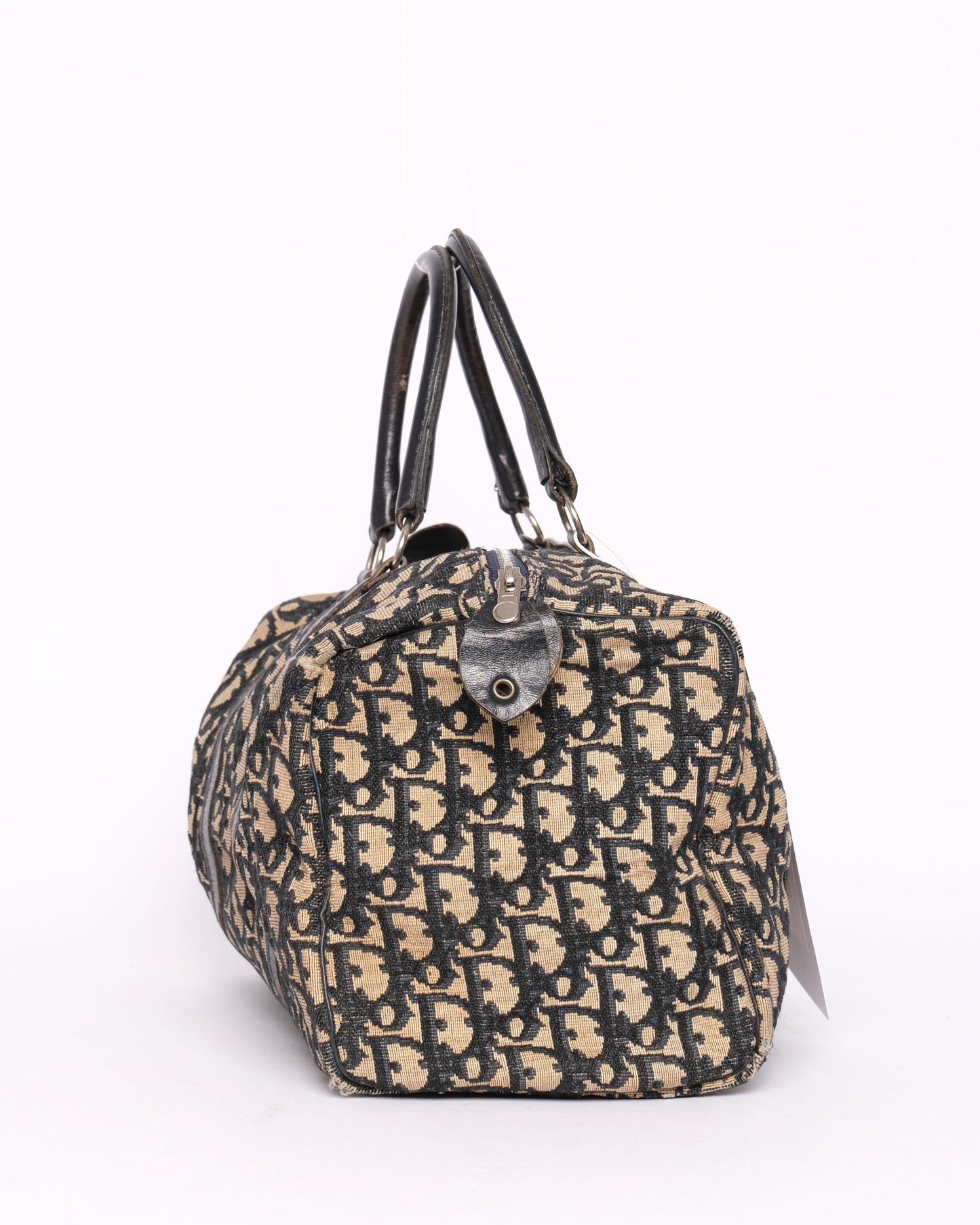 Christian Dior Trotter Monogram Navy Boston Bag