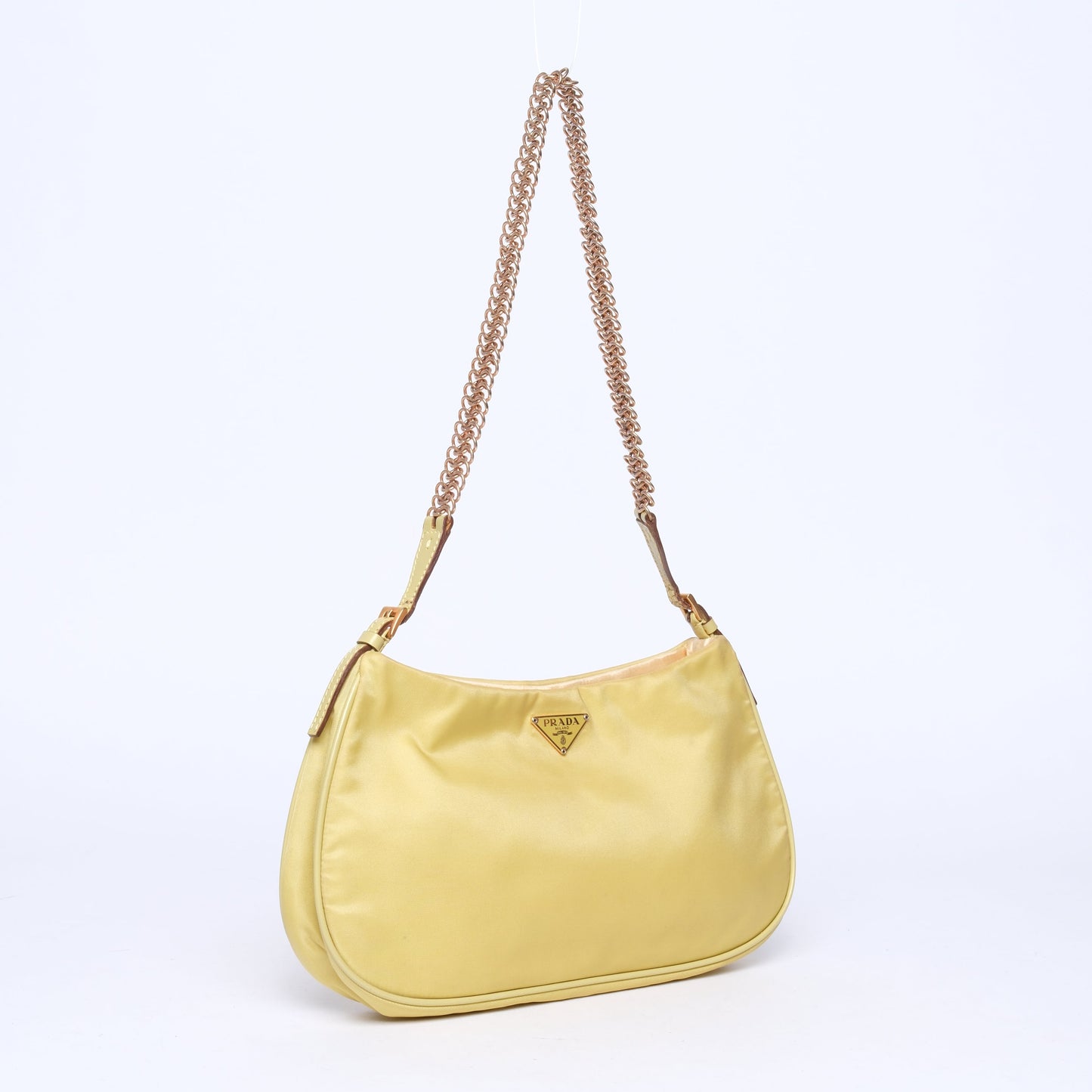 Prada Chartreuse Nylon Mini Handle Handle Bag