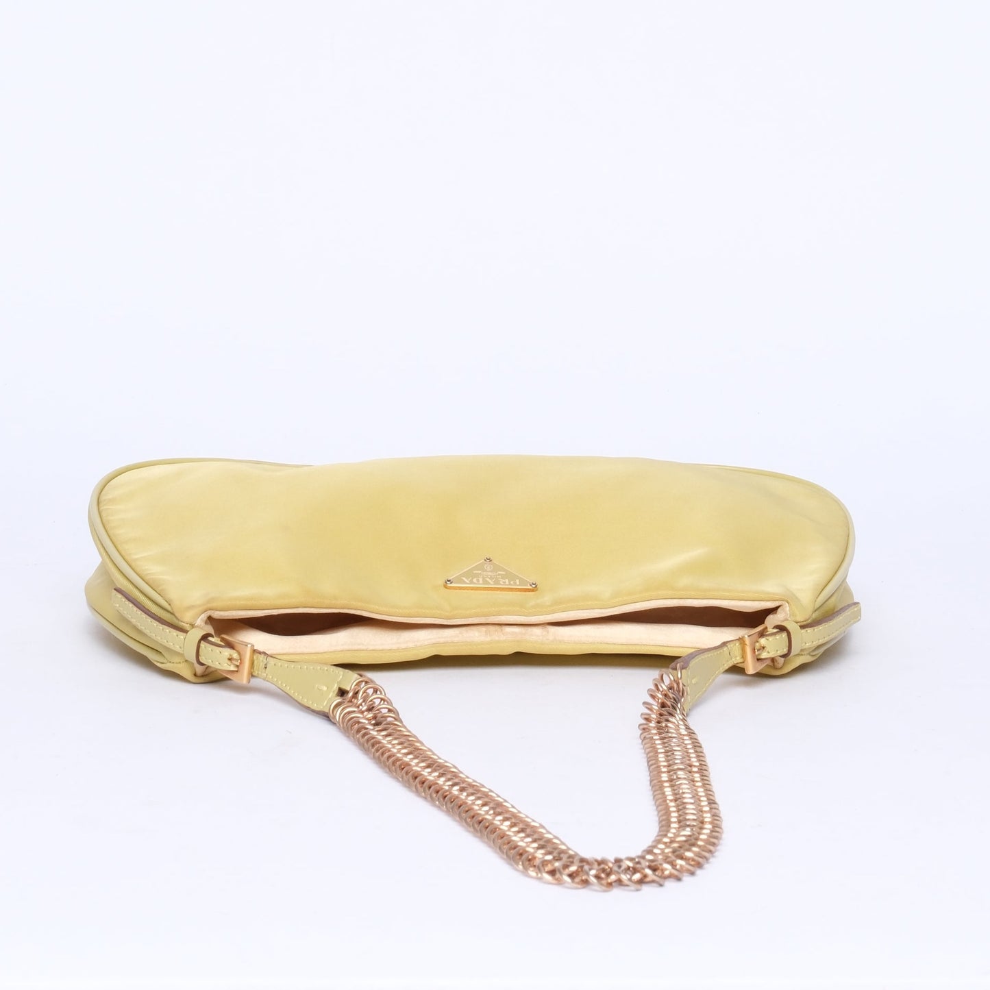 Prada Chartreuse Nylon Mini Handle Handle Bag
