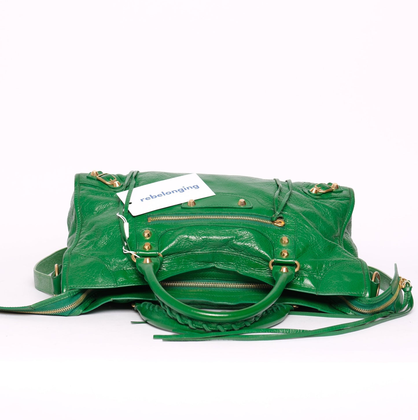Balenciaga Green City Bag w/ Gold Hardware