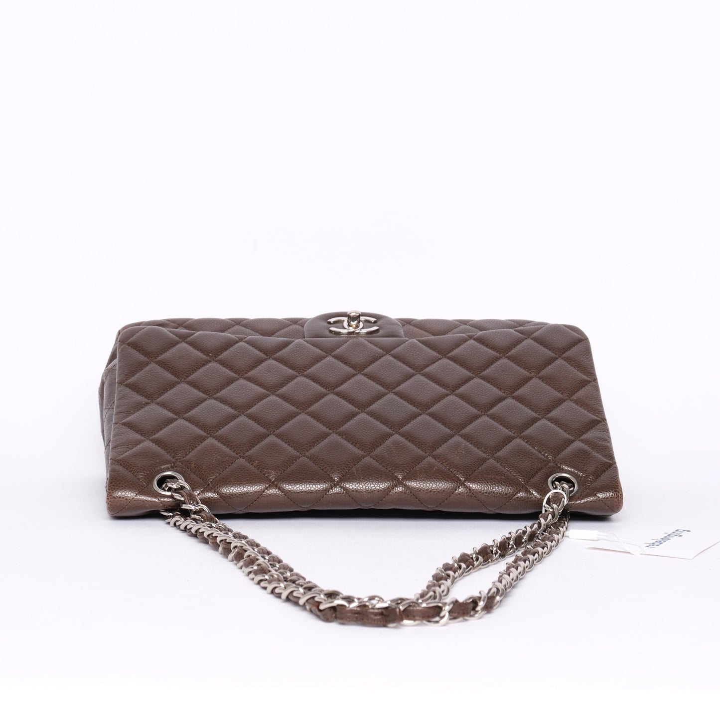 Chanel Brown Caviar Maxi Double Flap Bag