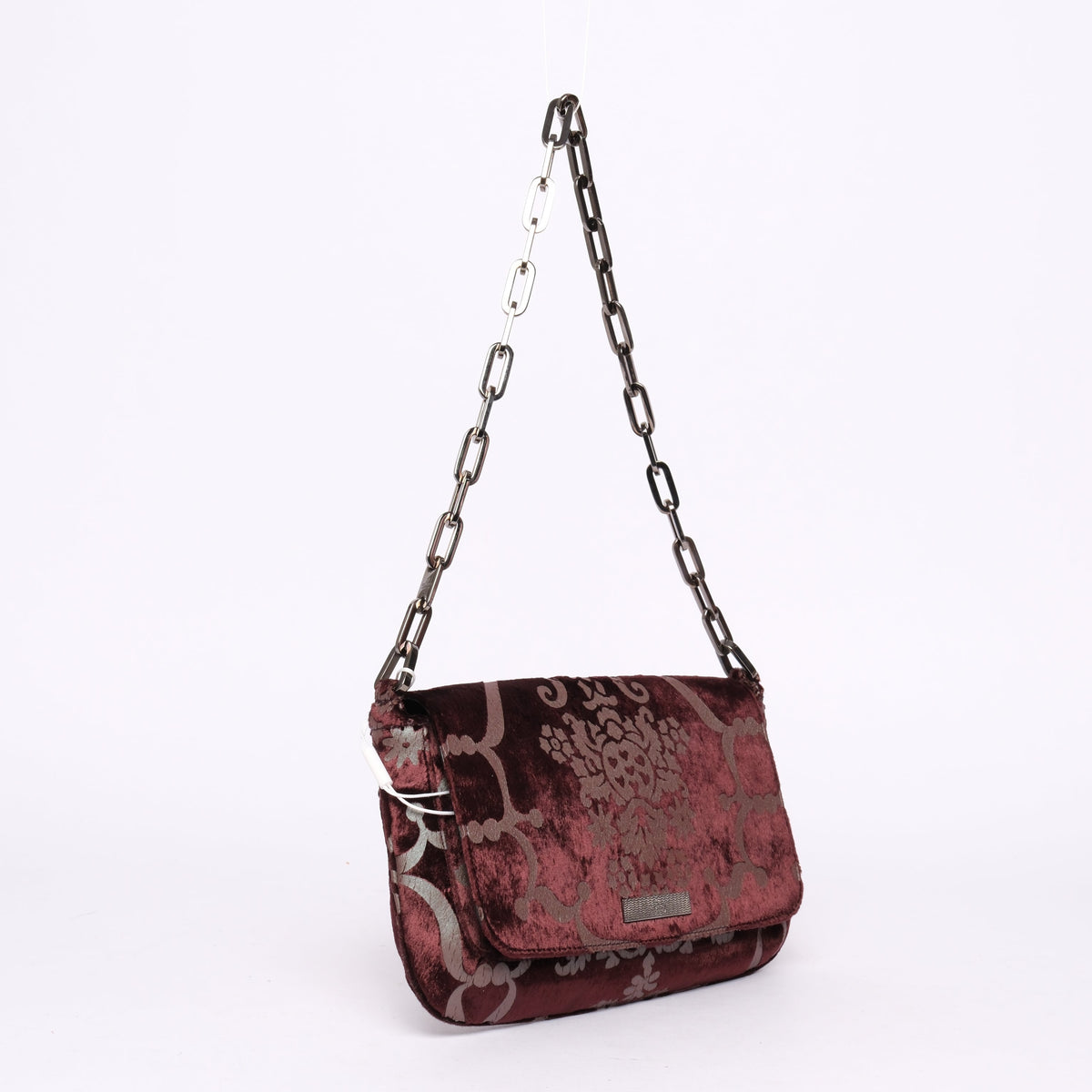 Gucci Tom Ford Burgundy Velour Woven Detail