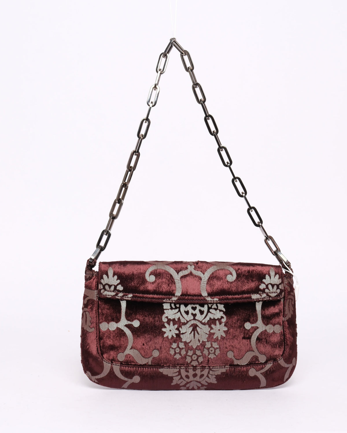Gucci Tom Ford Burgundy Velour Woven Detail