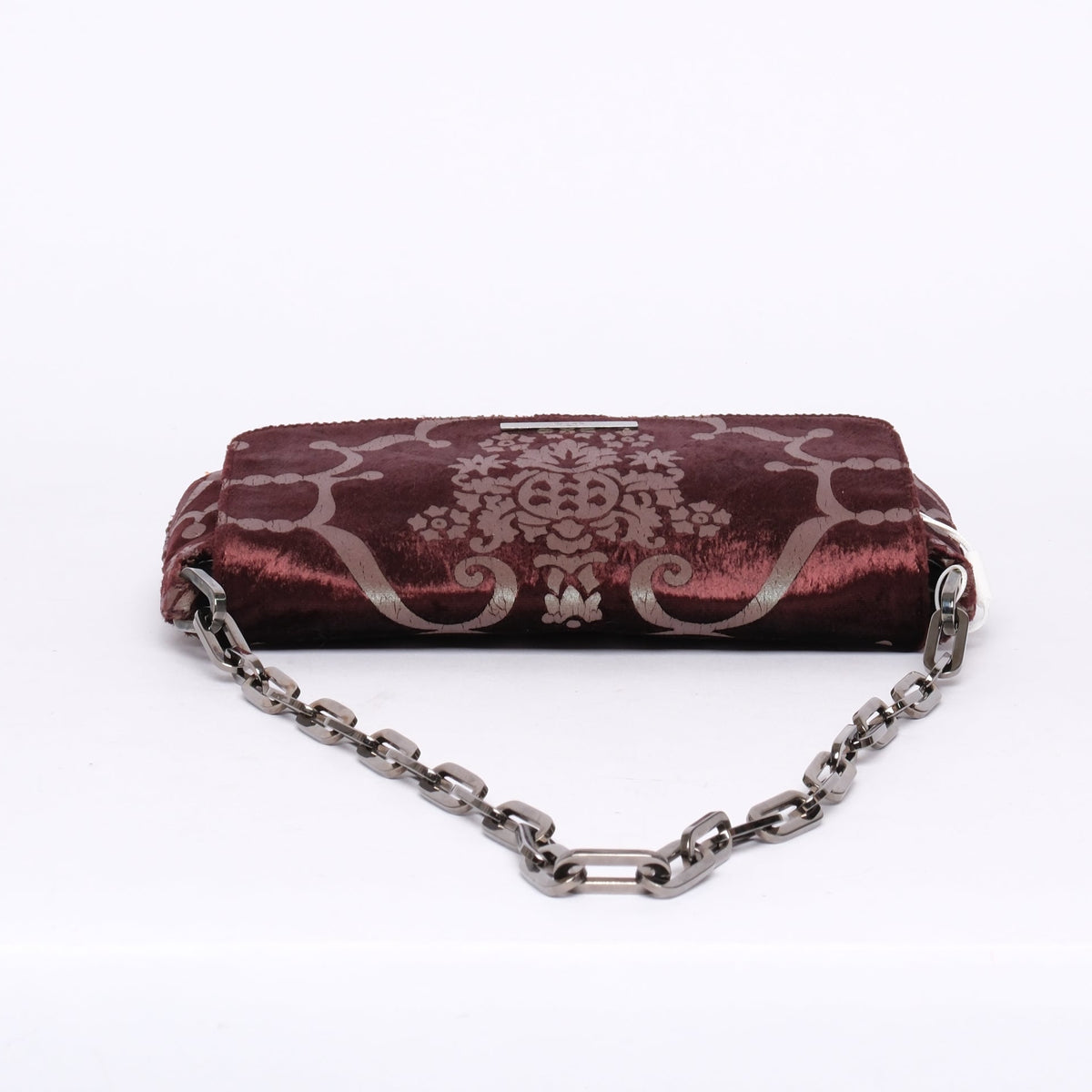 Gucci Tom Ford Burgundy Velour Woven Detail