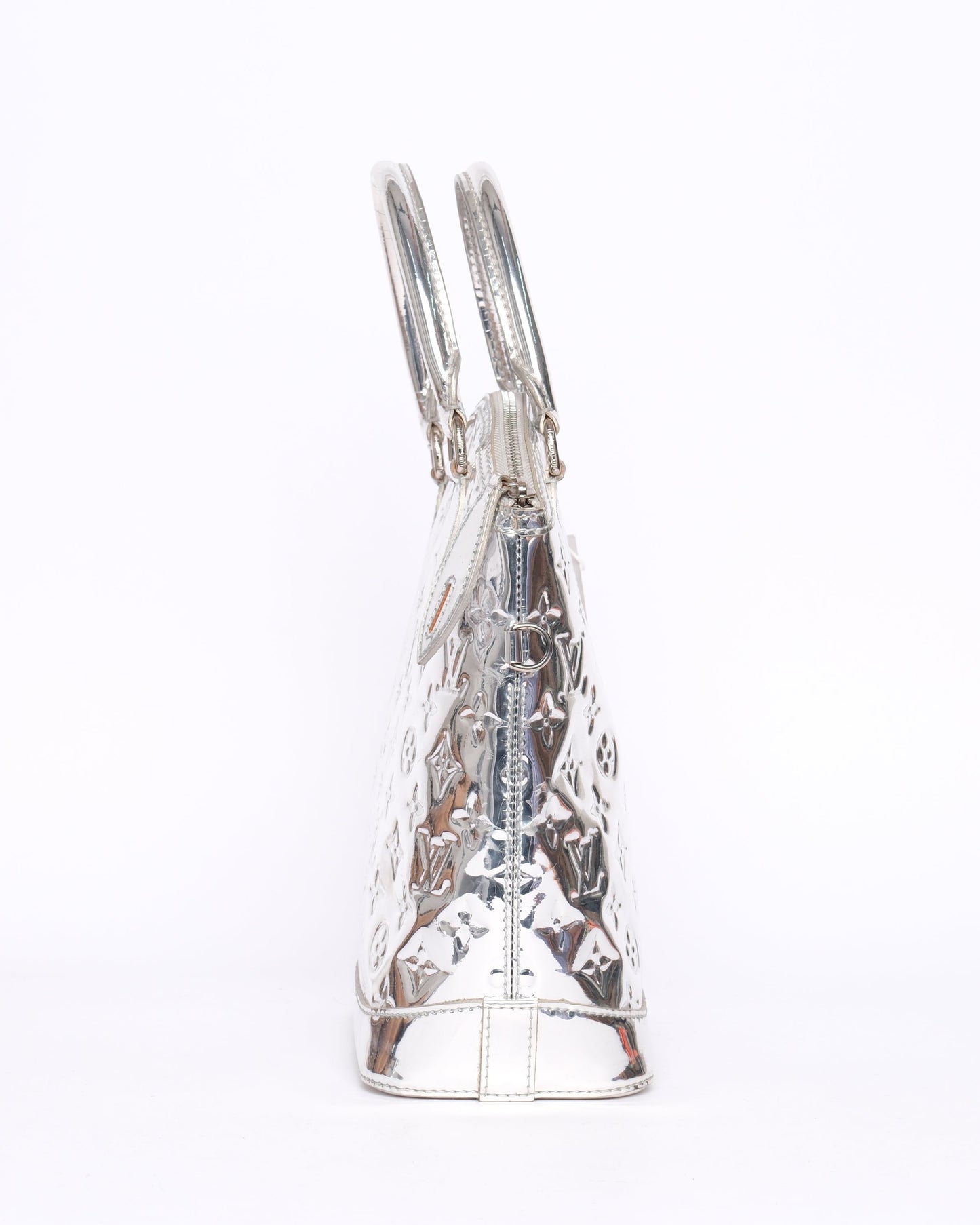 Louis Vuitton Silver Metallic Monogram Miroir Lockit Bag