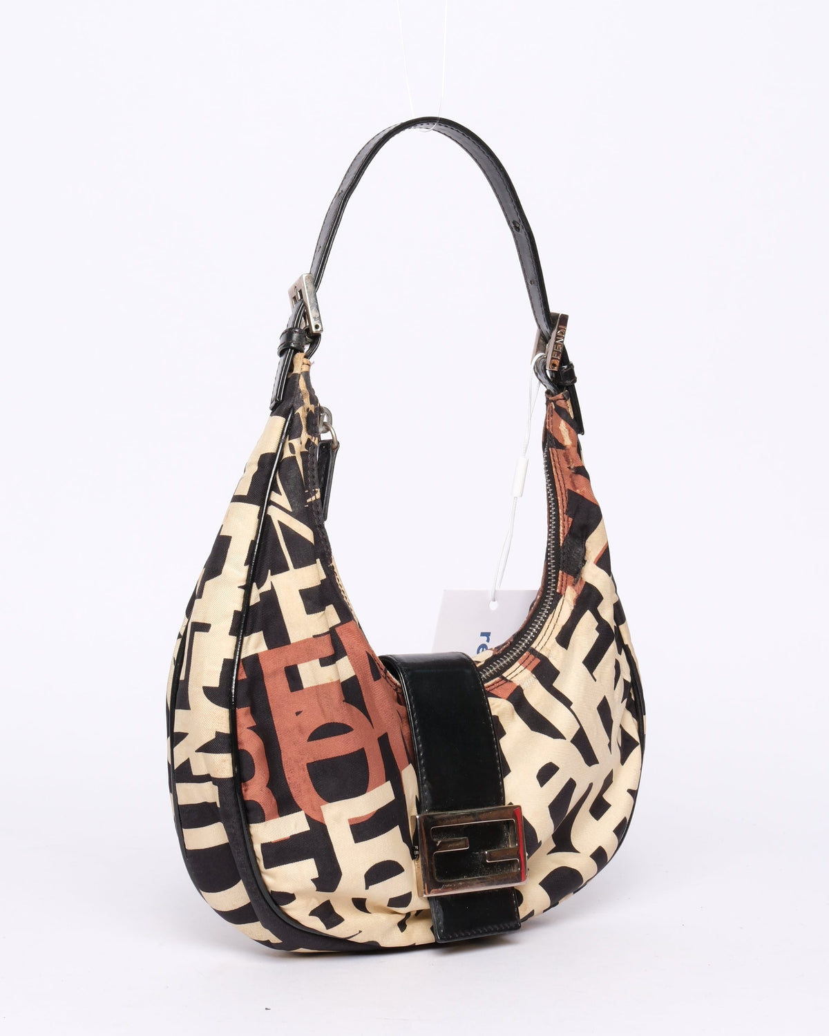 Fendi Scrabble Nylon Croissant Shoulder bag