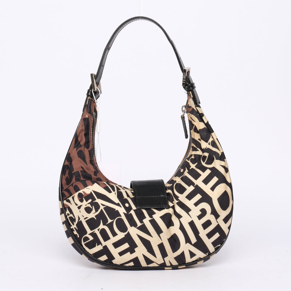 Fendi Scrabble Nylon Croissant Shoulder bag