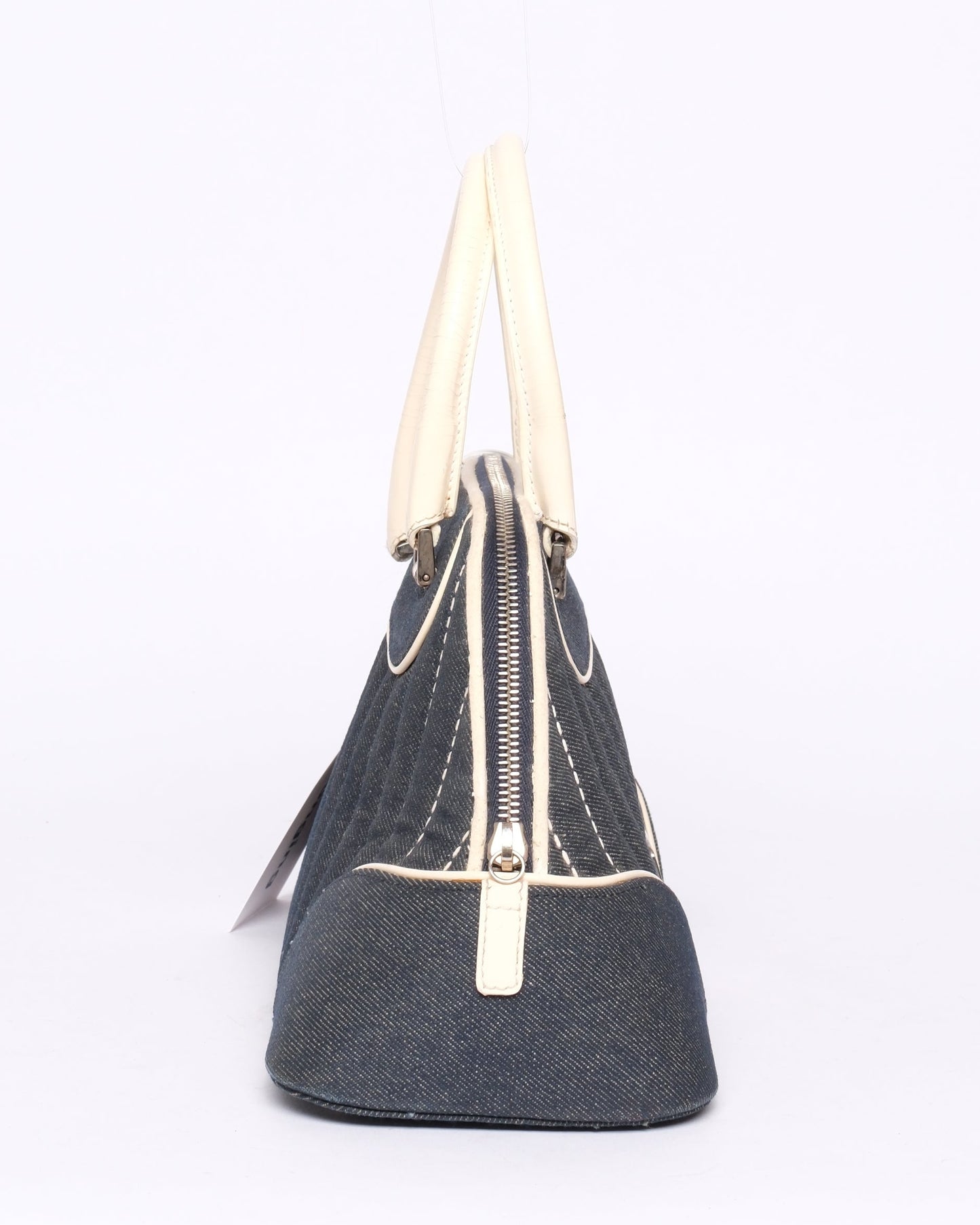 Christian Dior Navy Denim & Leather Cadillac Handbag