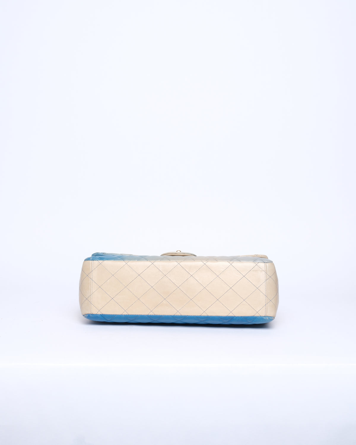 Chanel Blue Ombre Lambskin Leather Quilted Maxi Flap