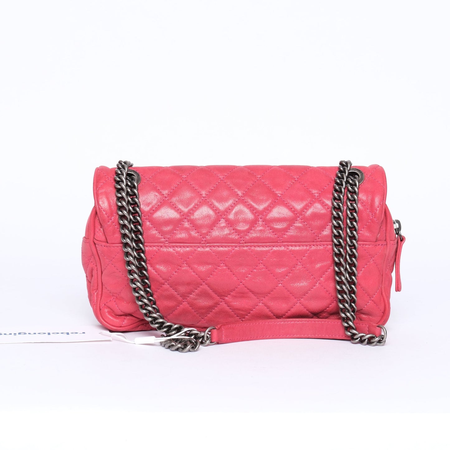 Chanel Fuschia Pink Iridescent Calfskin Leather Shiva Flap Bag