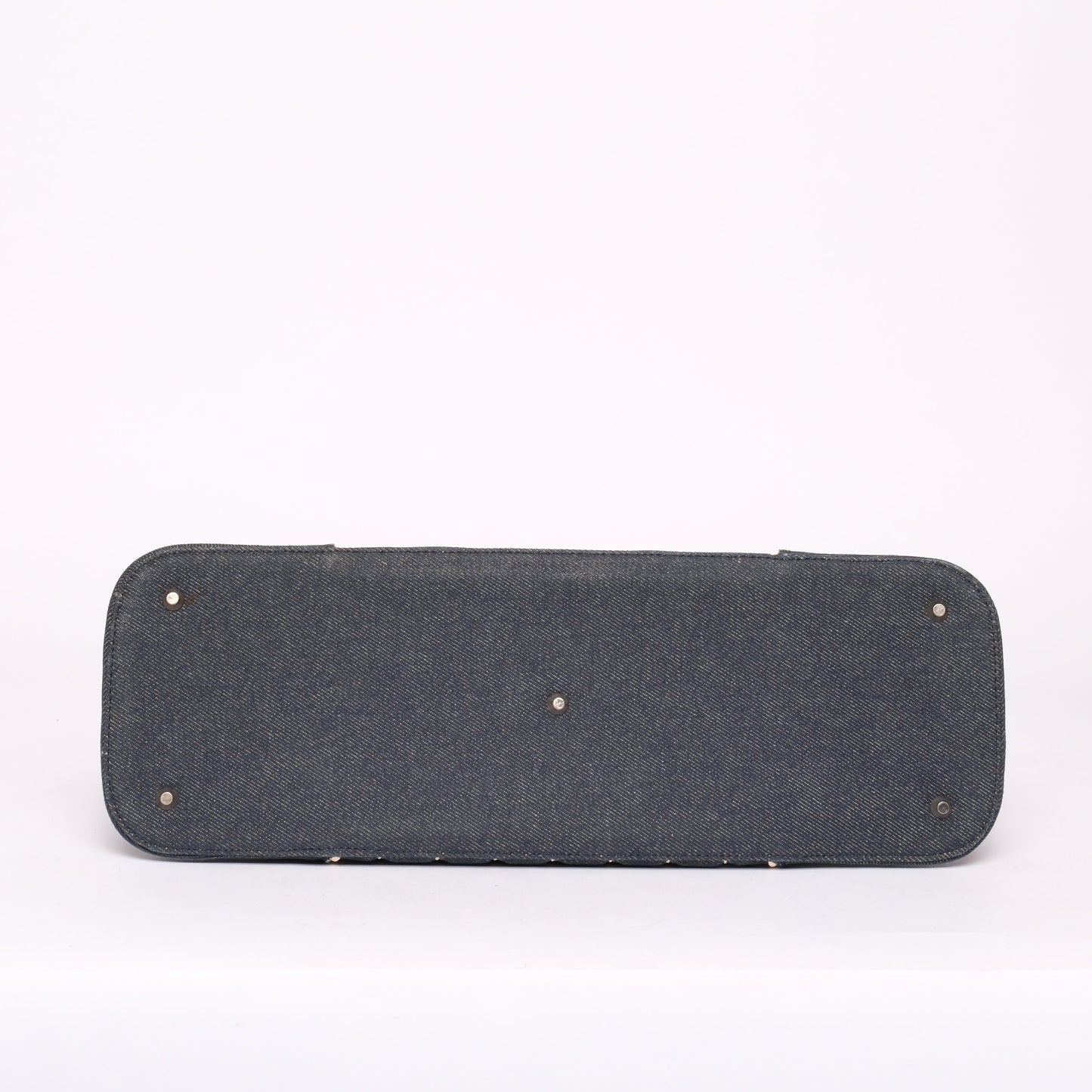Christian Dior Navy Denim & Leather Cadillac Handbag