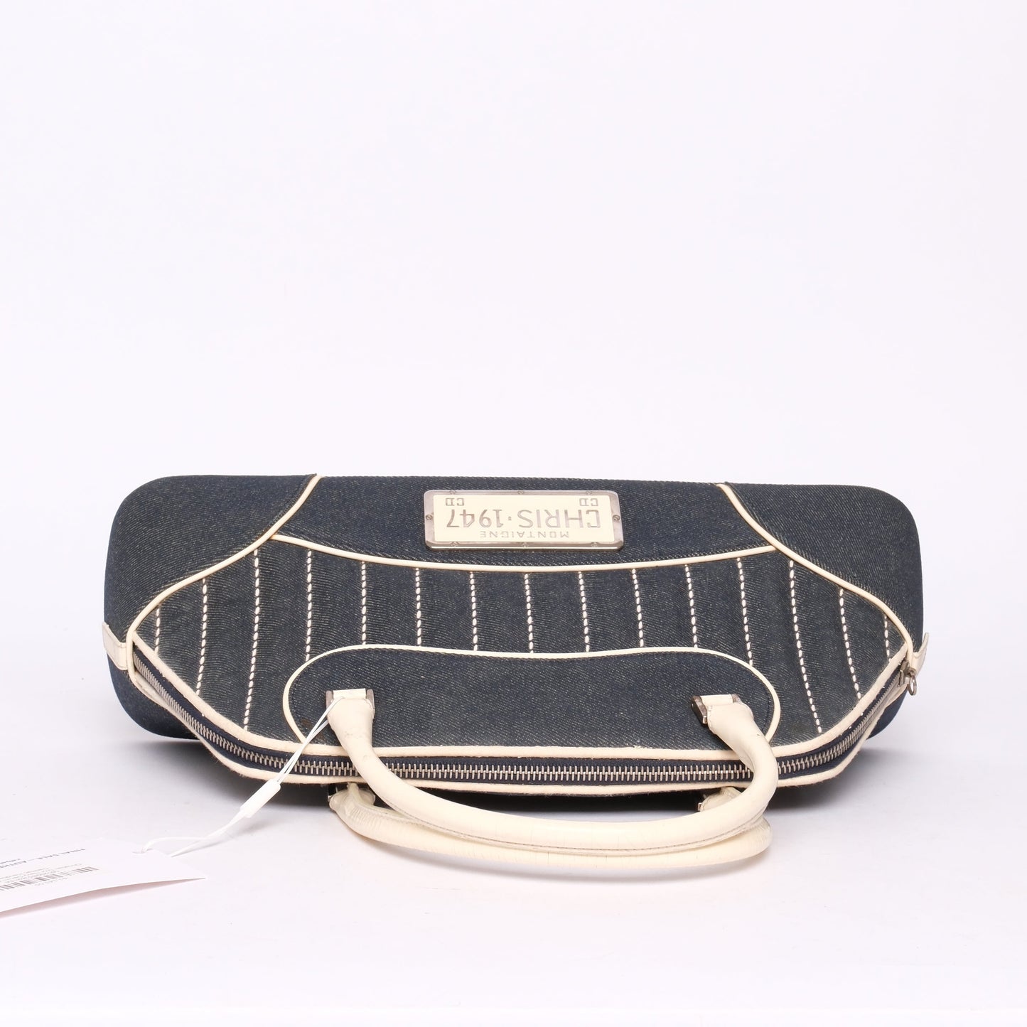 Christian Dior Navy Denim & Leather Cadillac Handbag
