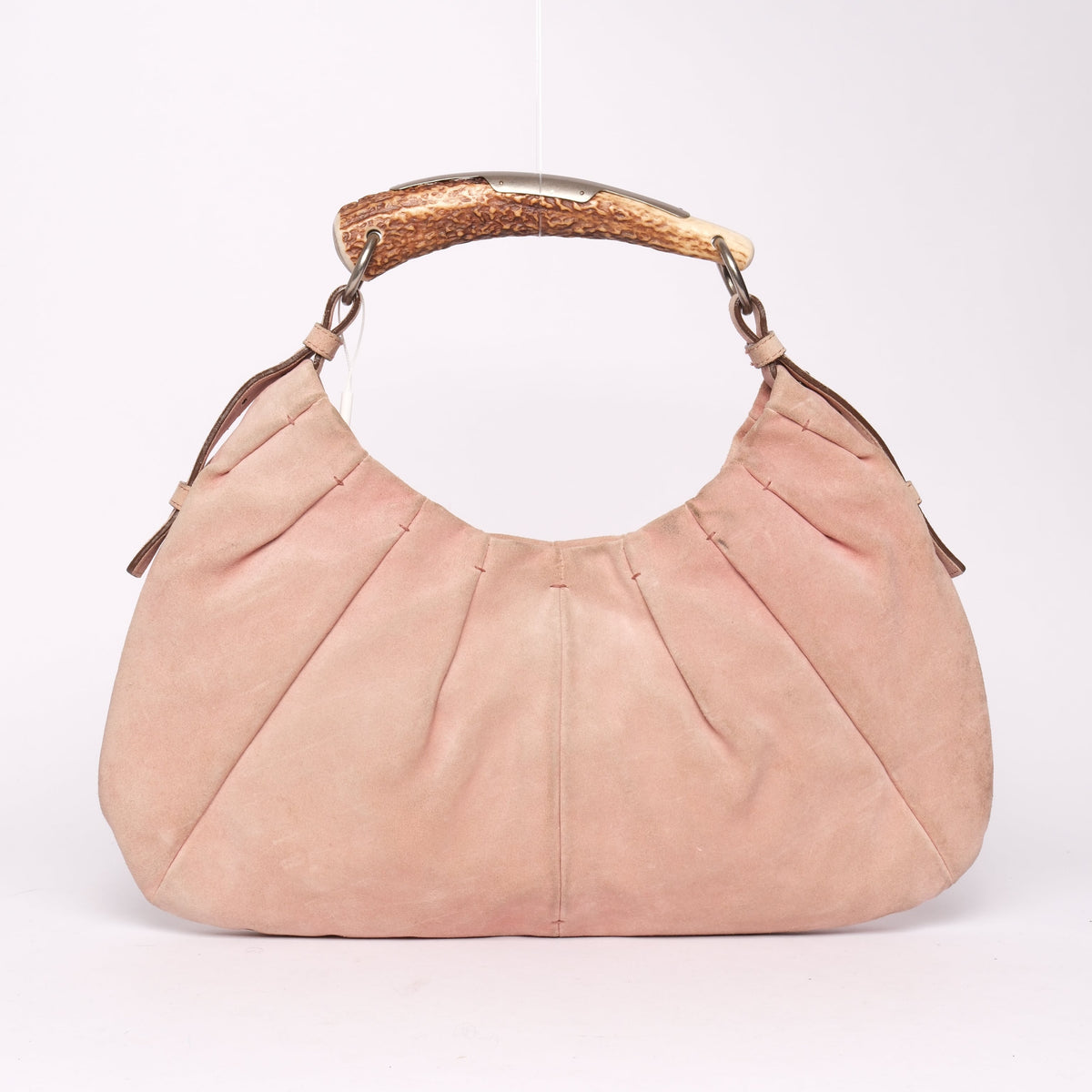 Yves Saint Laurent Pink Suede Mombassa Shoulder Bag