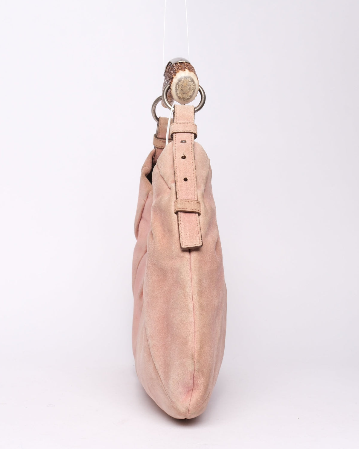 Yves Saint Laurent Pink Suede Mombassa Shoulder Bag